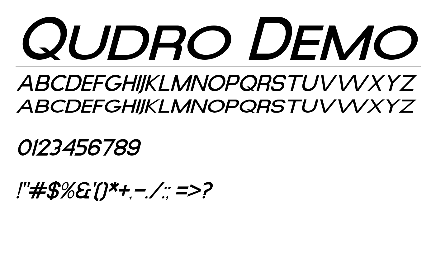 Qudro Font preview