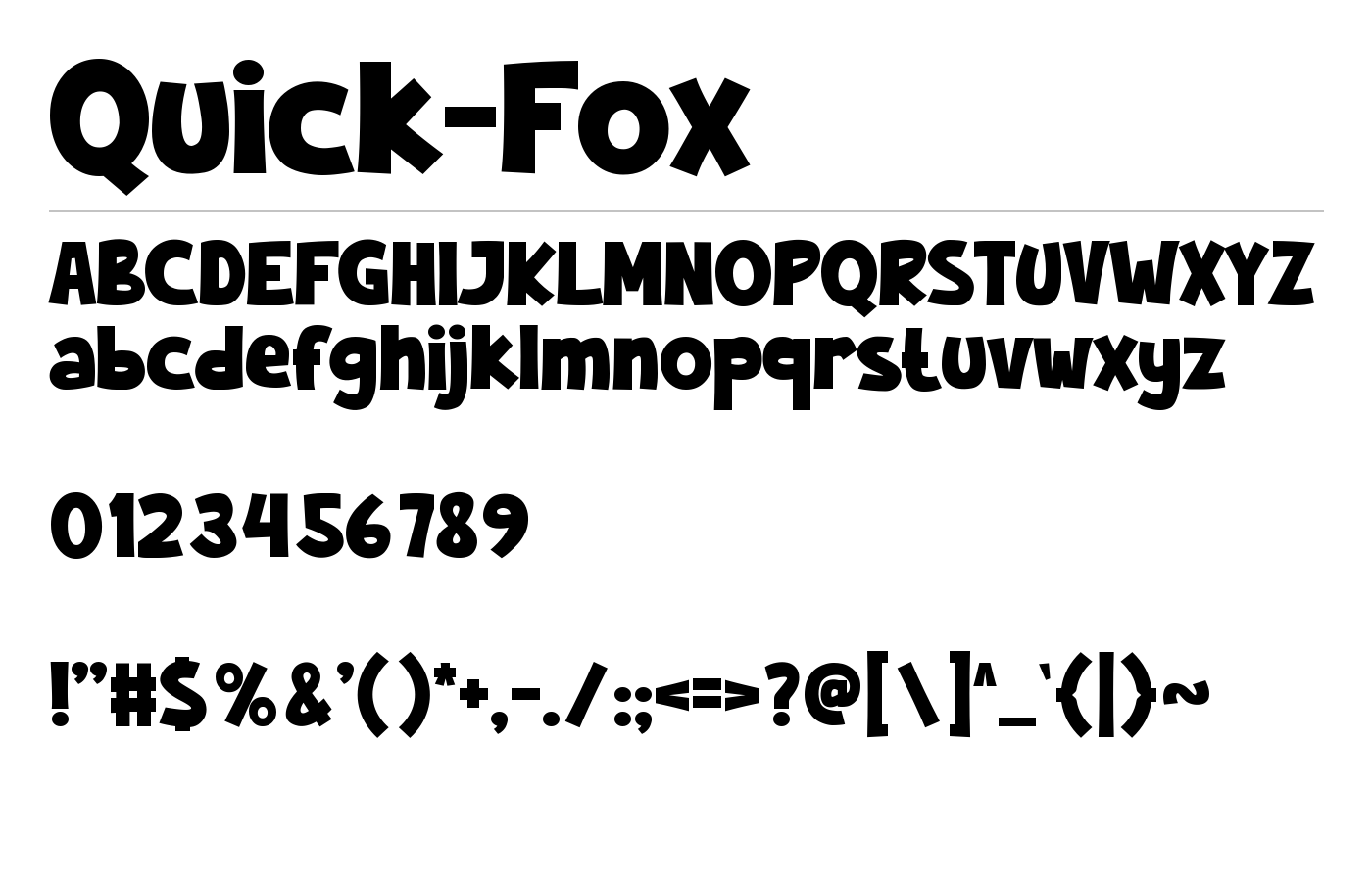 Quick Fox Font preview