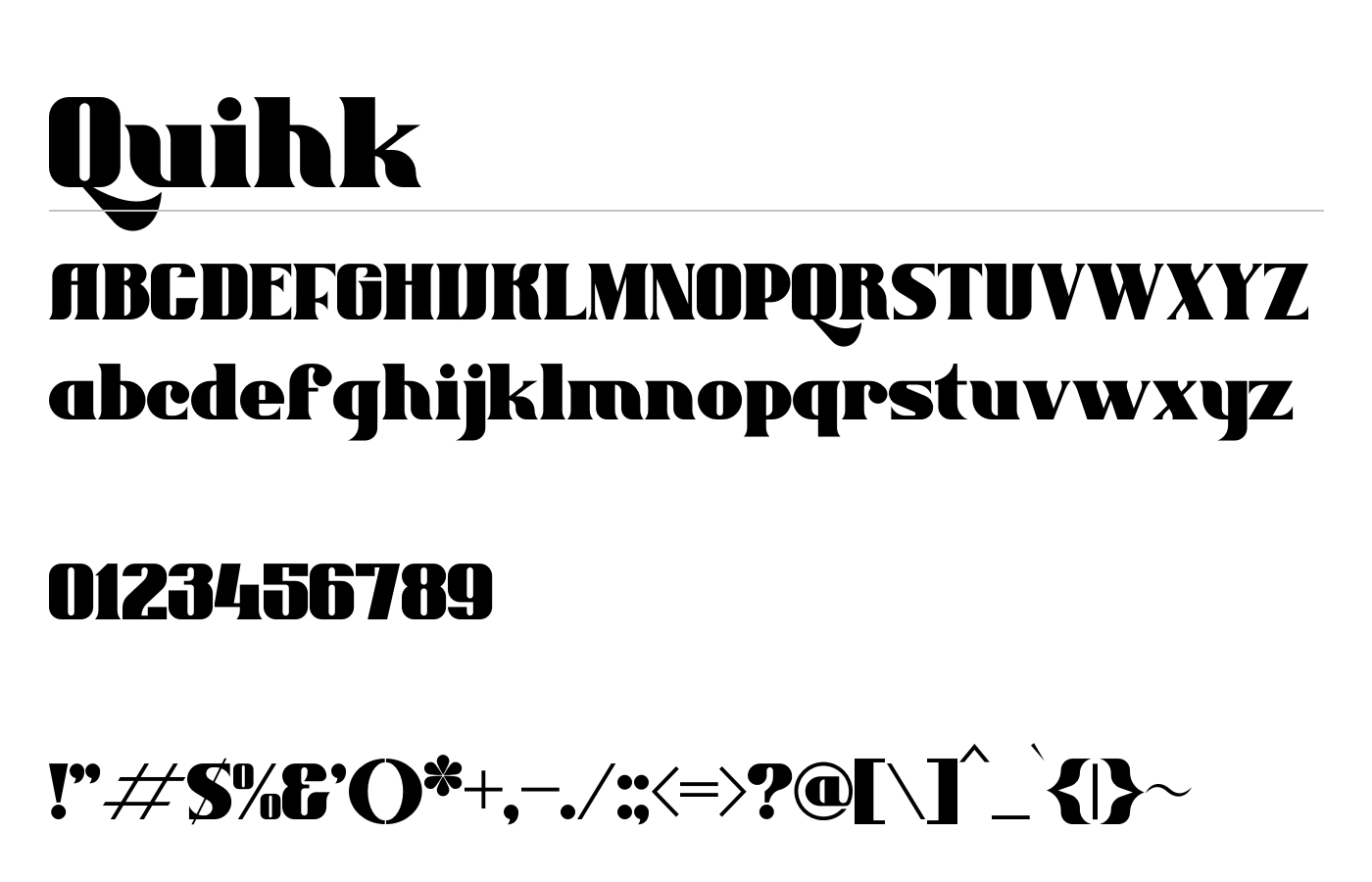 Quihk Font preview