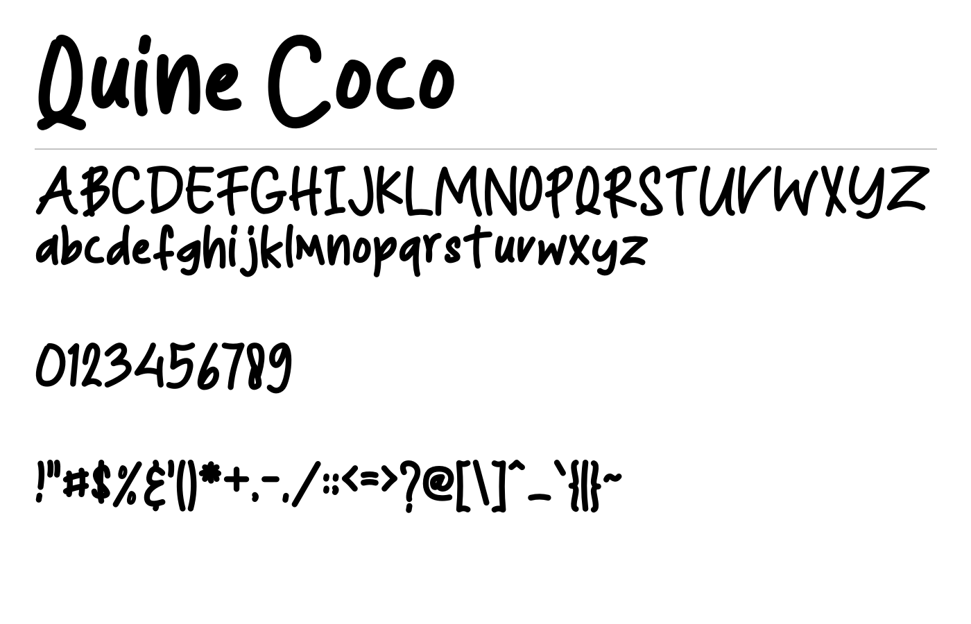 Quine Coco Font preview