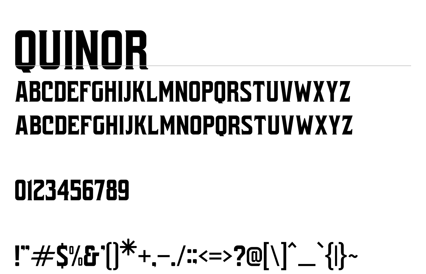 Quinior Font preview