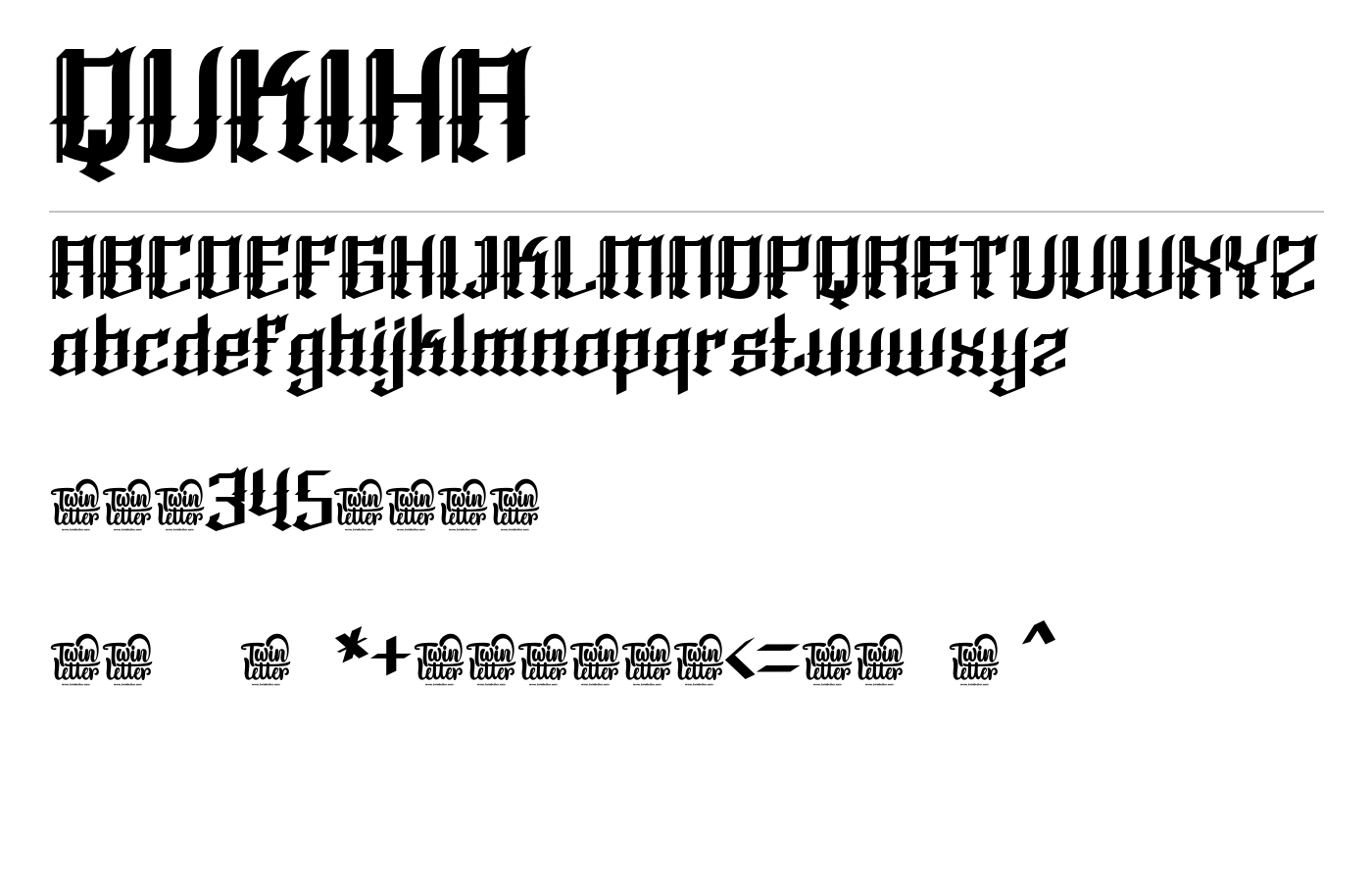 Qukiha Font preview
