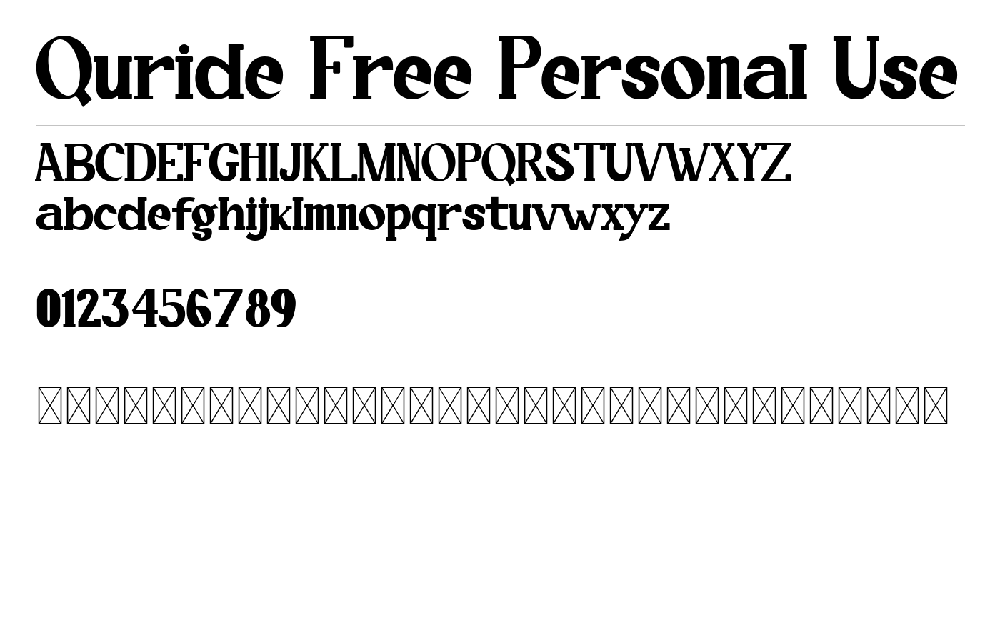 Quride Font preview