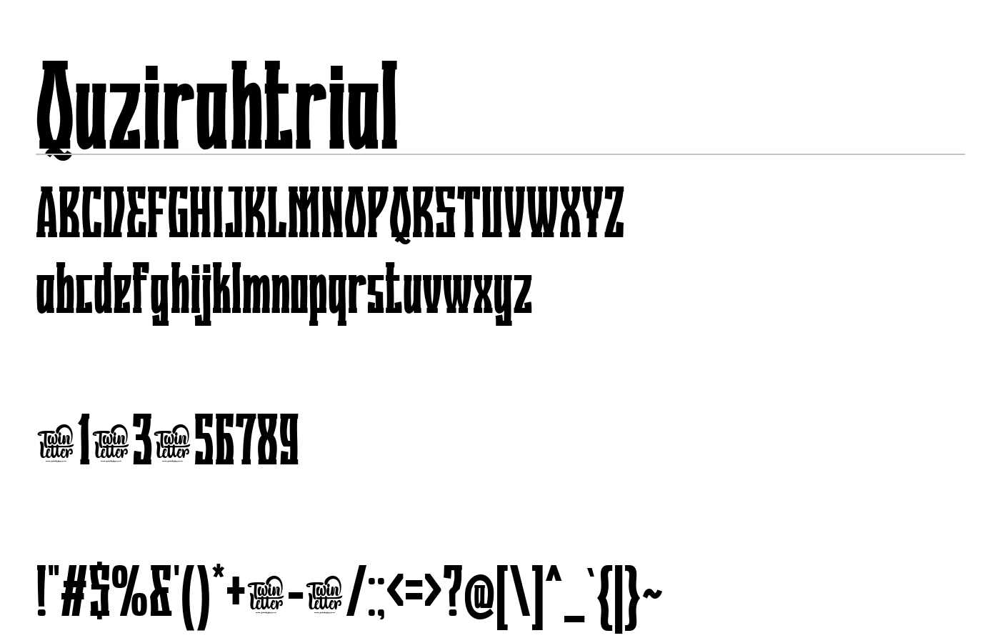 Quzirah Font preview