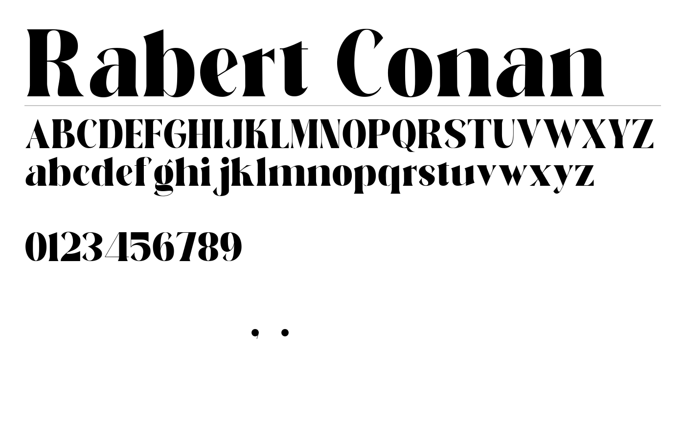 Rabert Conan Font preview
