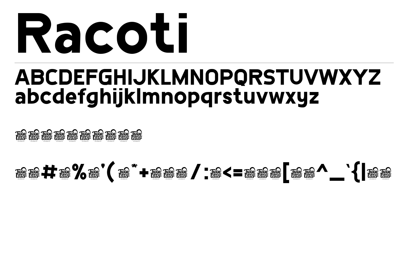 Racoti Font preview