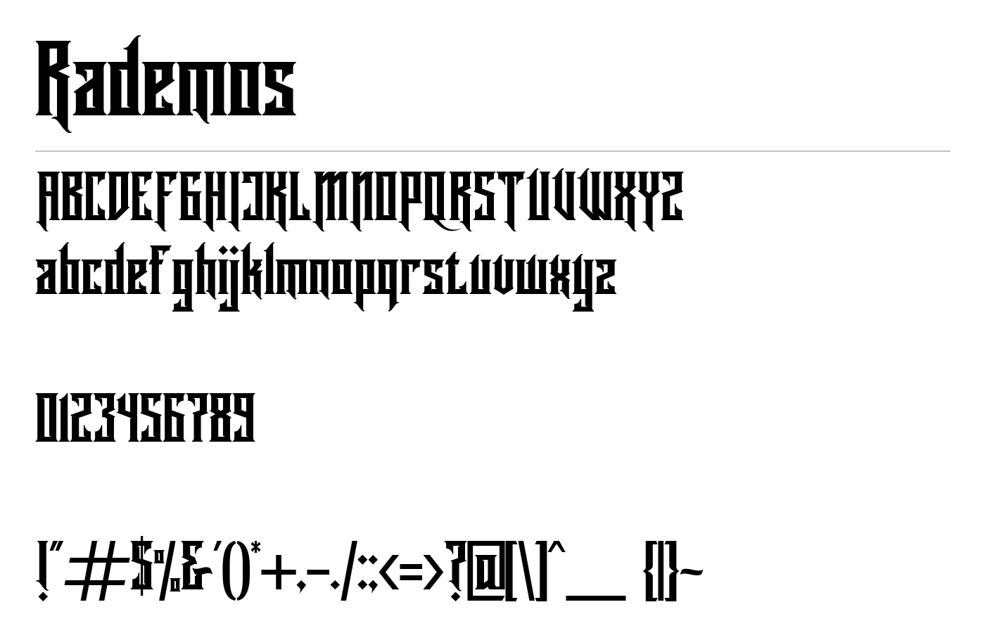 Rademos Font preview