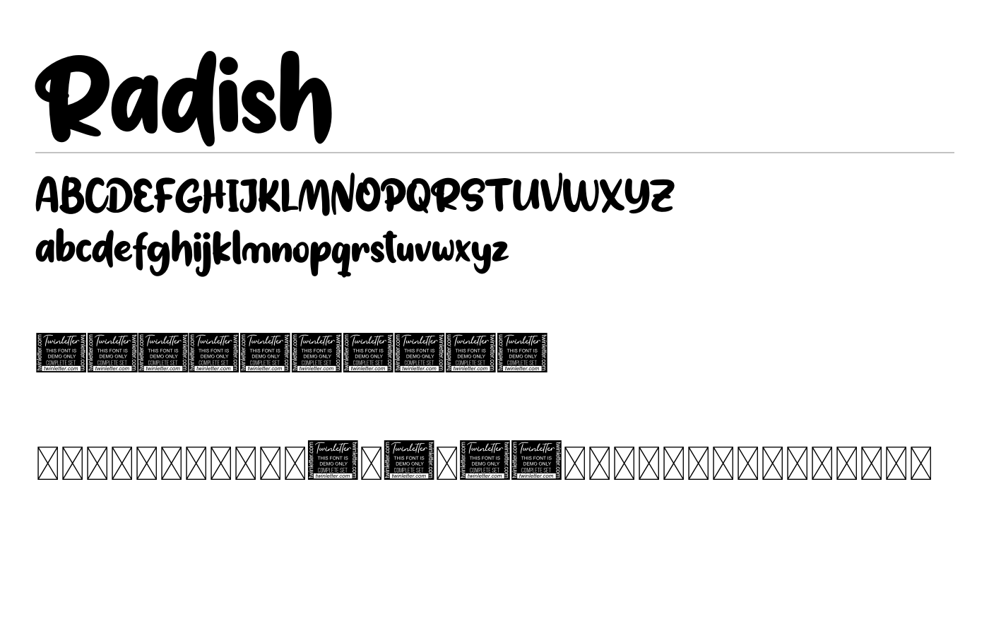 Radish Font preview