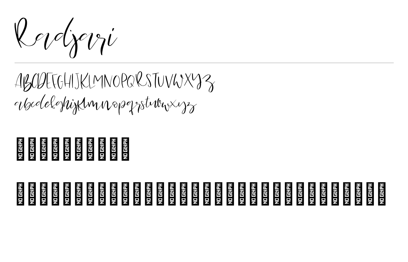 Radjari Font preview