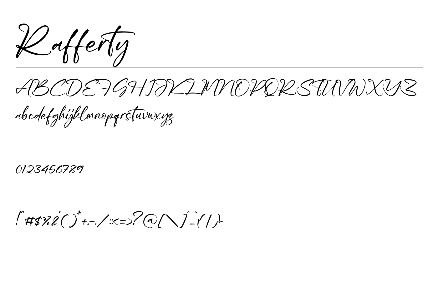 Rafferty Font preview