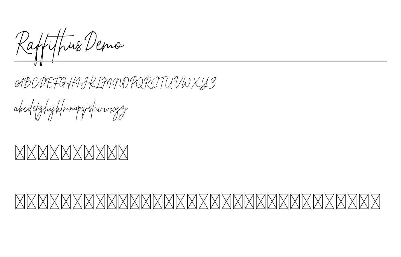 Raffithus Signature Font preview