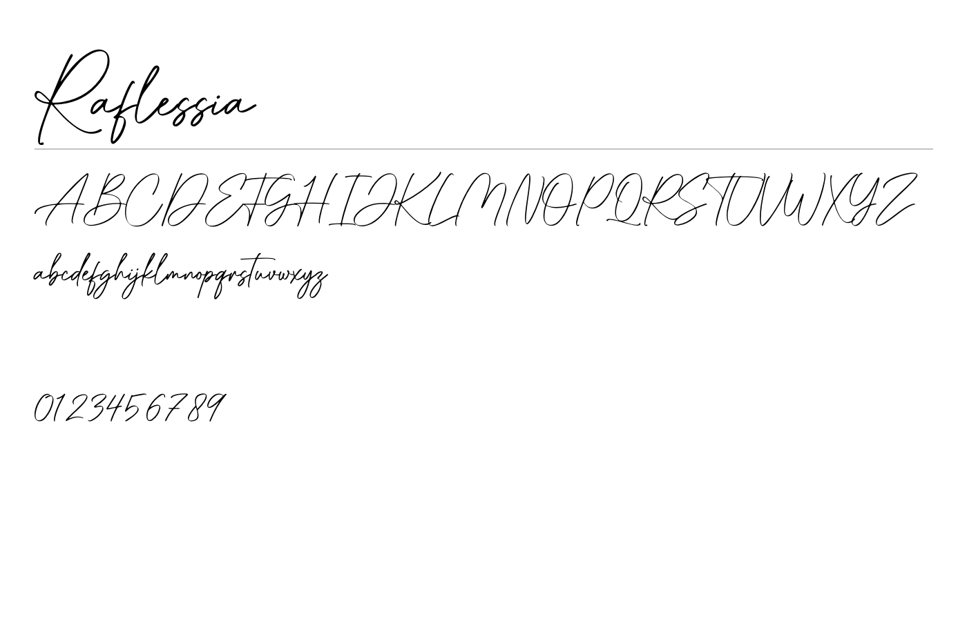 Raflessia Font preview