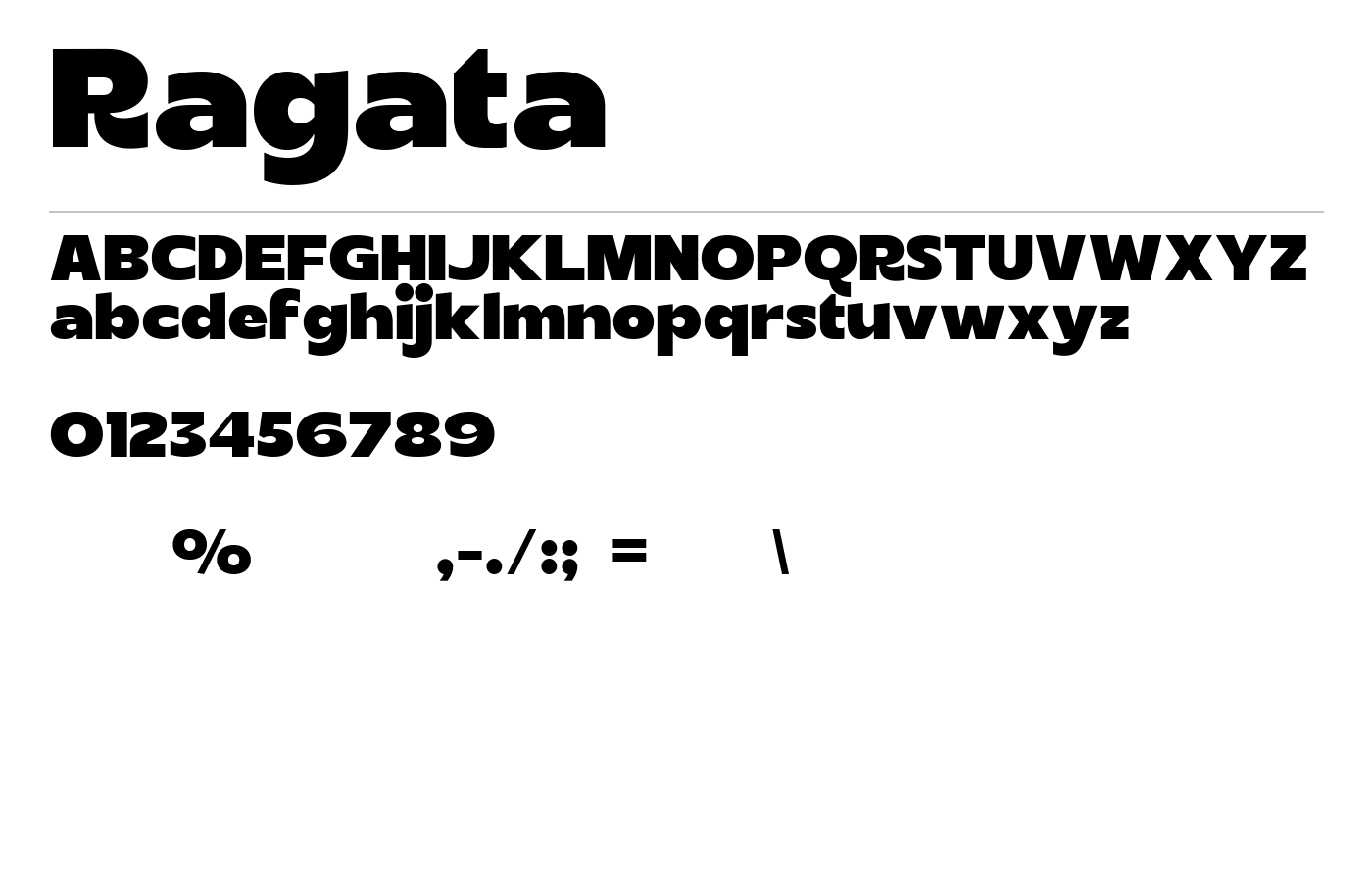 Ragata Font preview