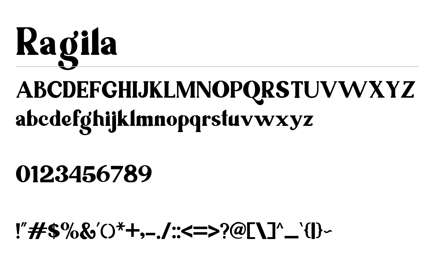 Ragila Font preview