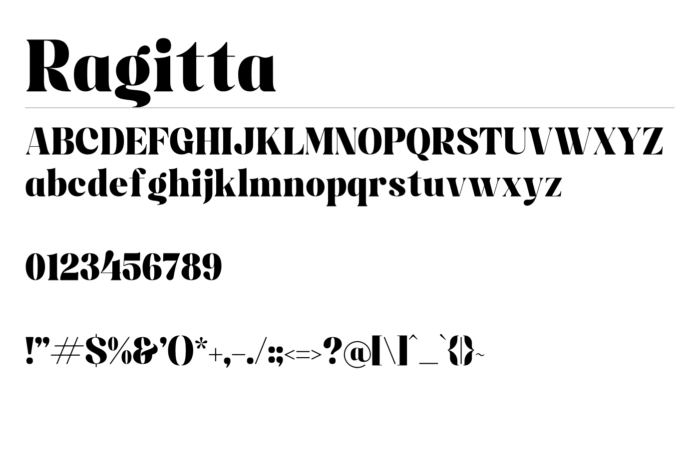 Ragitta Font preview