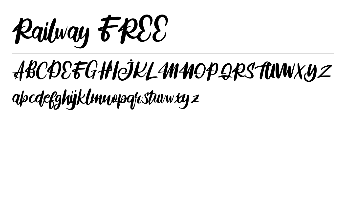 Railway Font preview