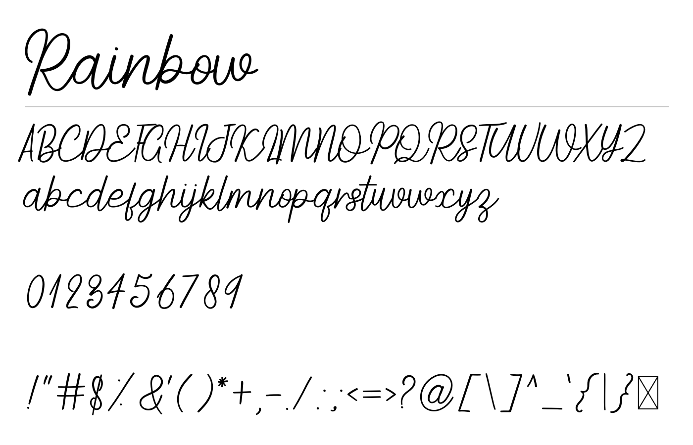 Rainbow Font preview