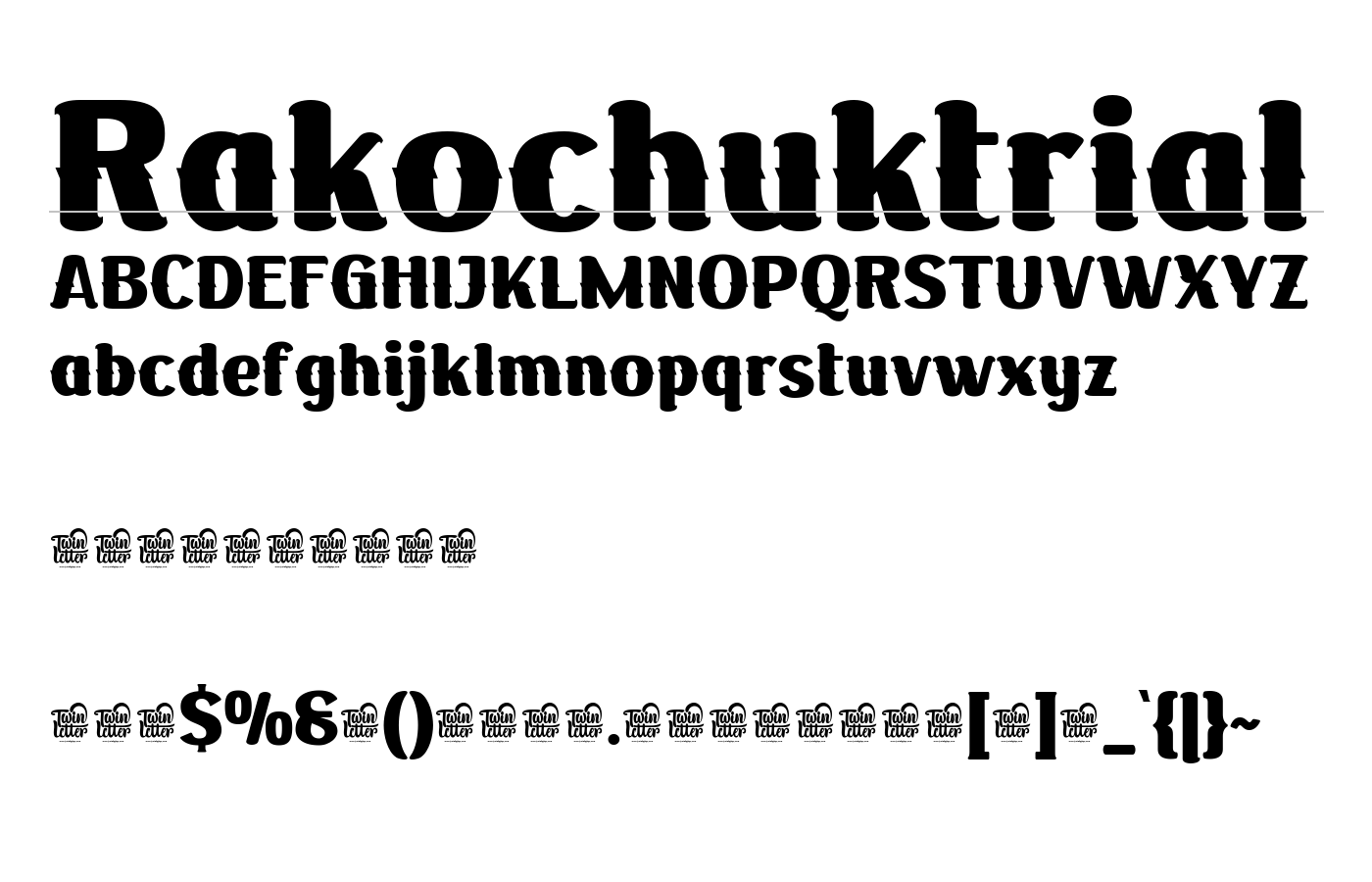 Rakochuk Font preview