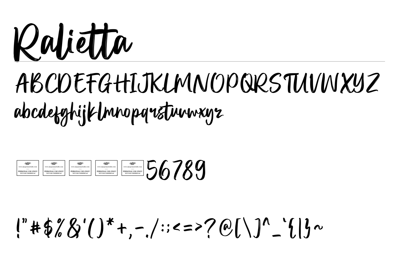 Ralietta Font preview