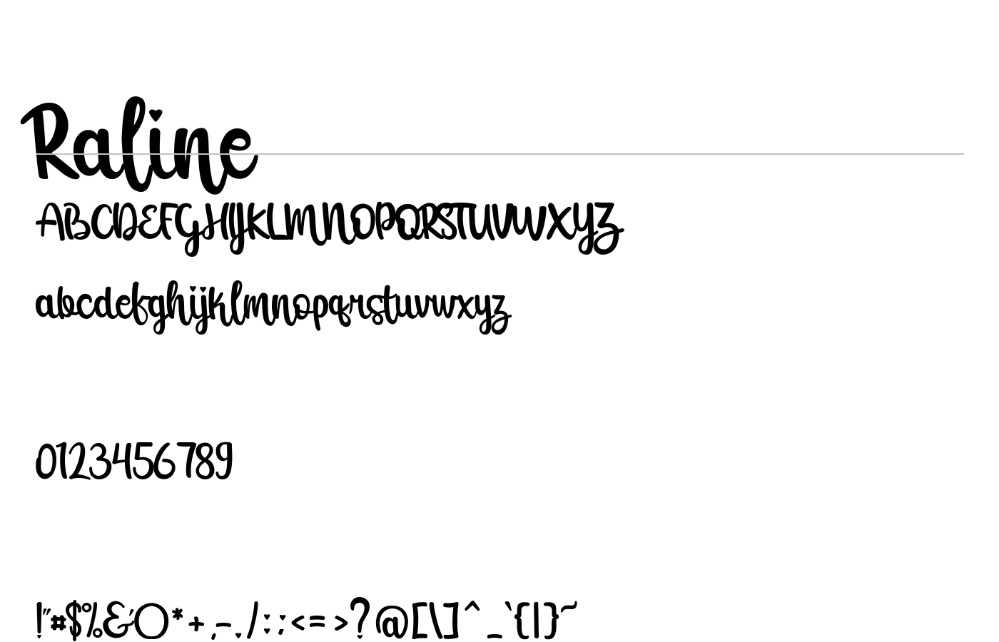 Raline Font preview