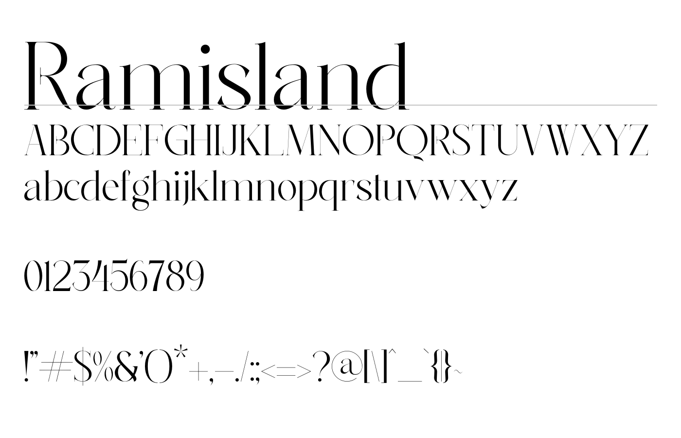 Ramisland Font preview