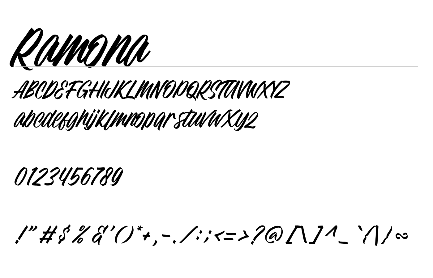 Ramona Font preview