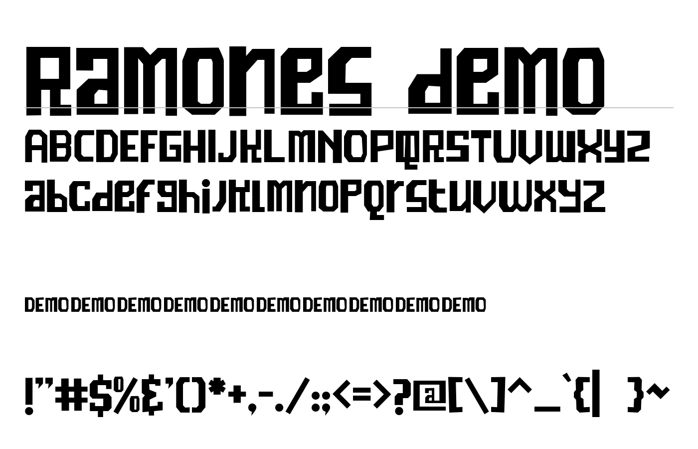 Ramones Font preview