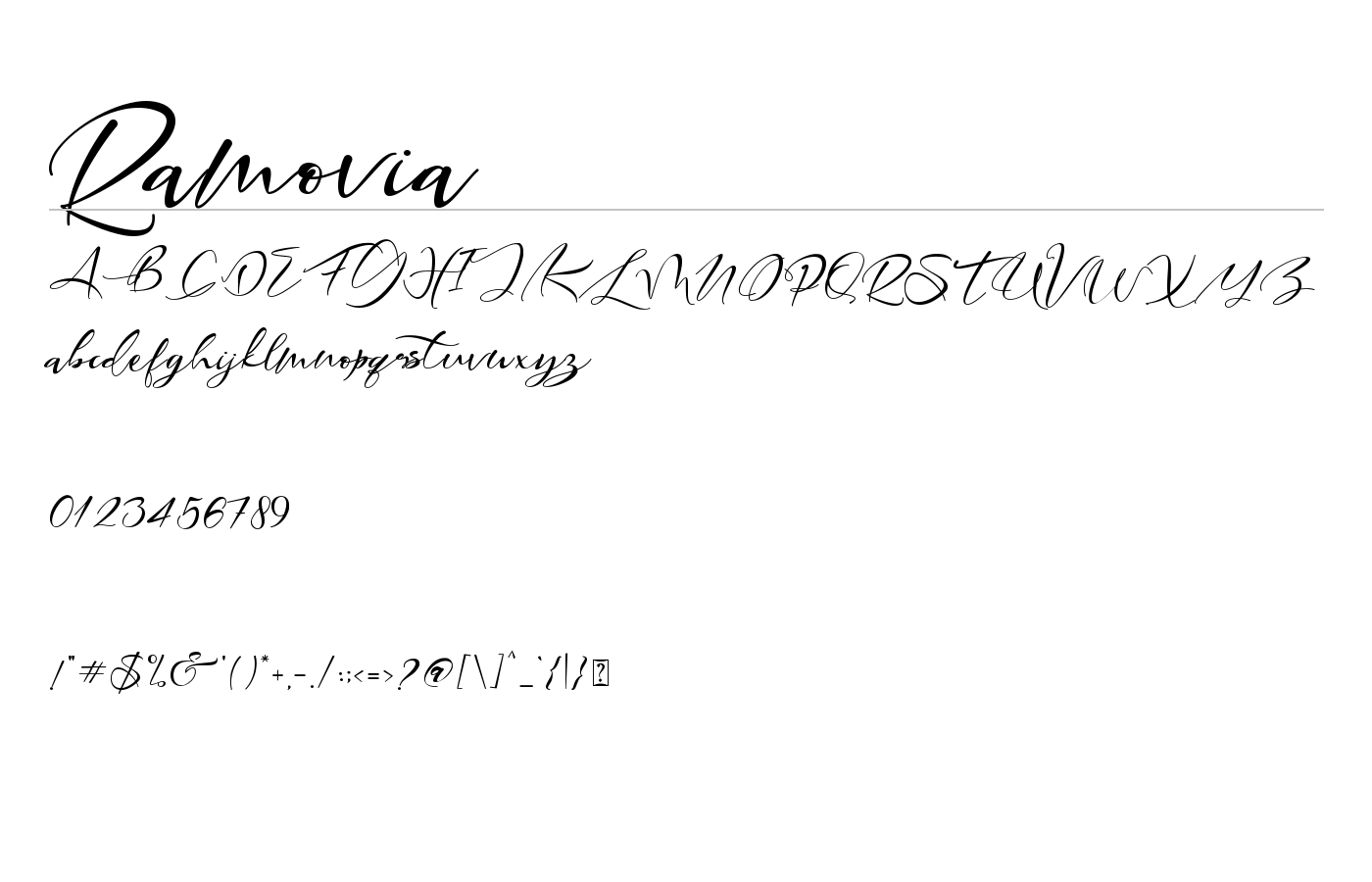 Ramovia Font preview