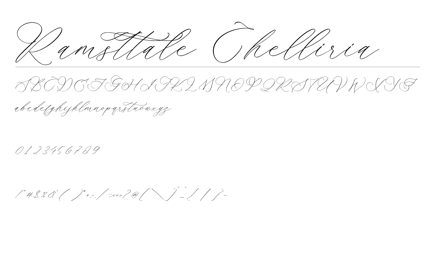 Ramsttale Chelliria Font preview