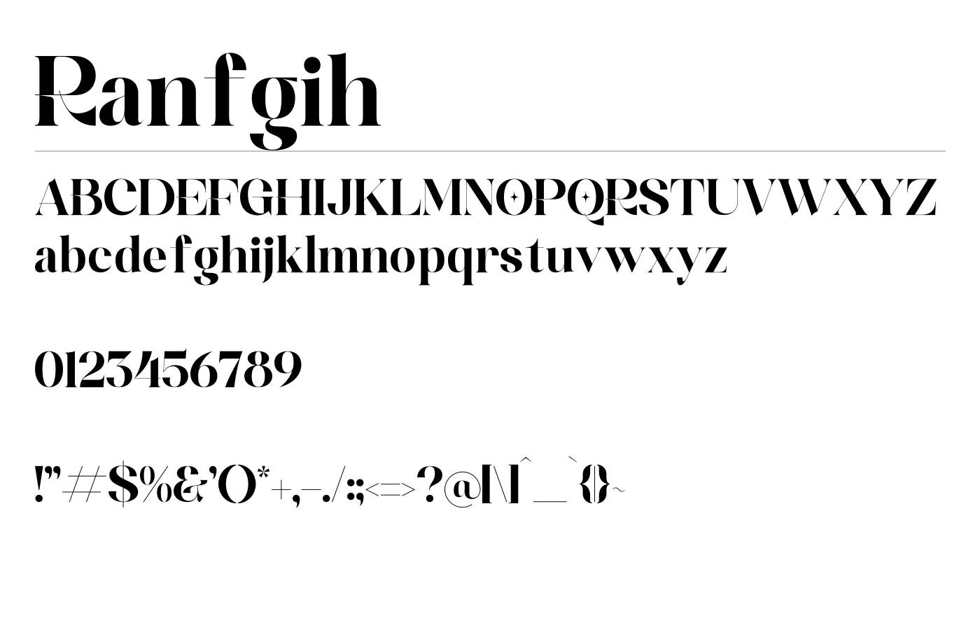 Ranfgih Font preview