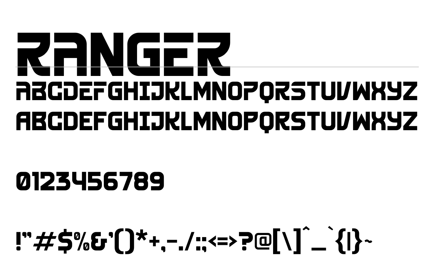 Ranger Font preview