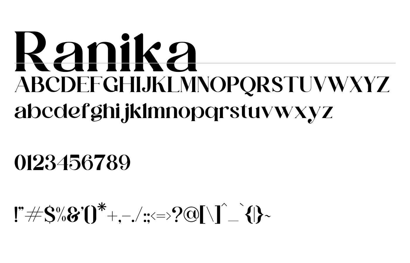 Ranika Font preview