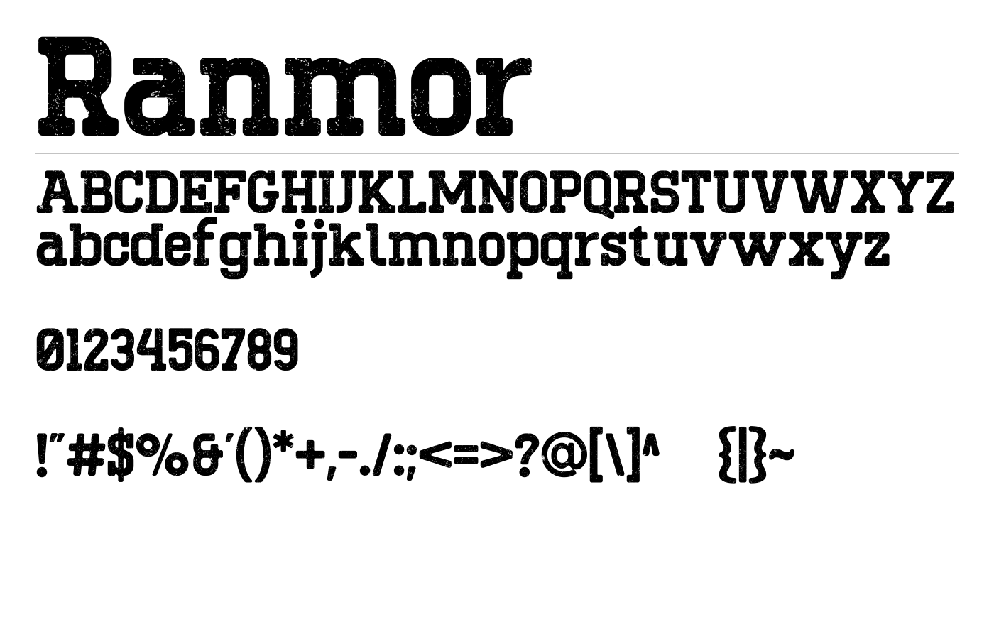 Ranmor Font preview