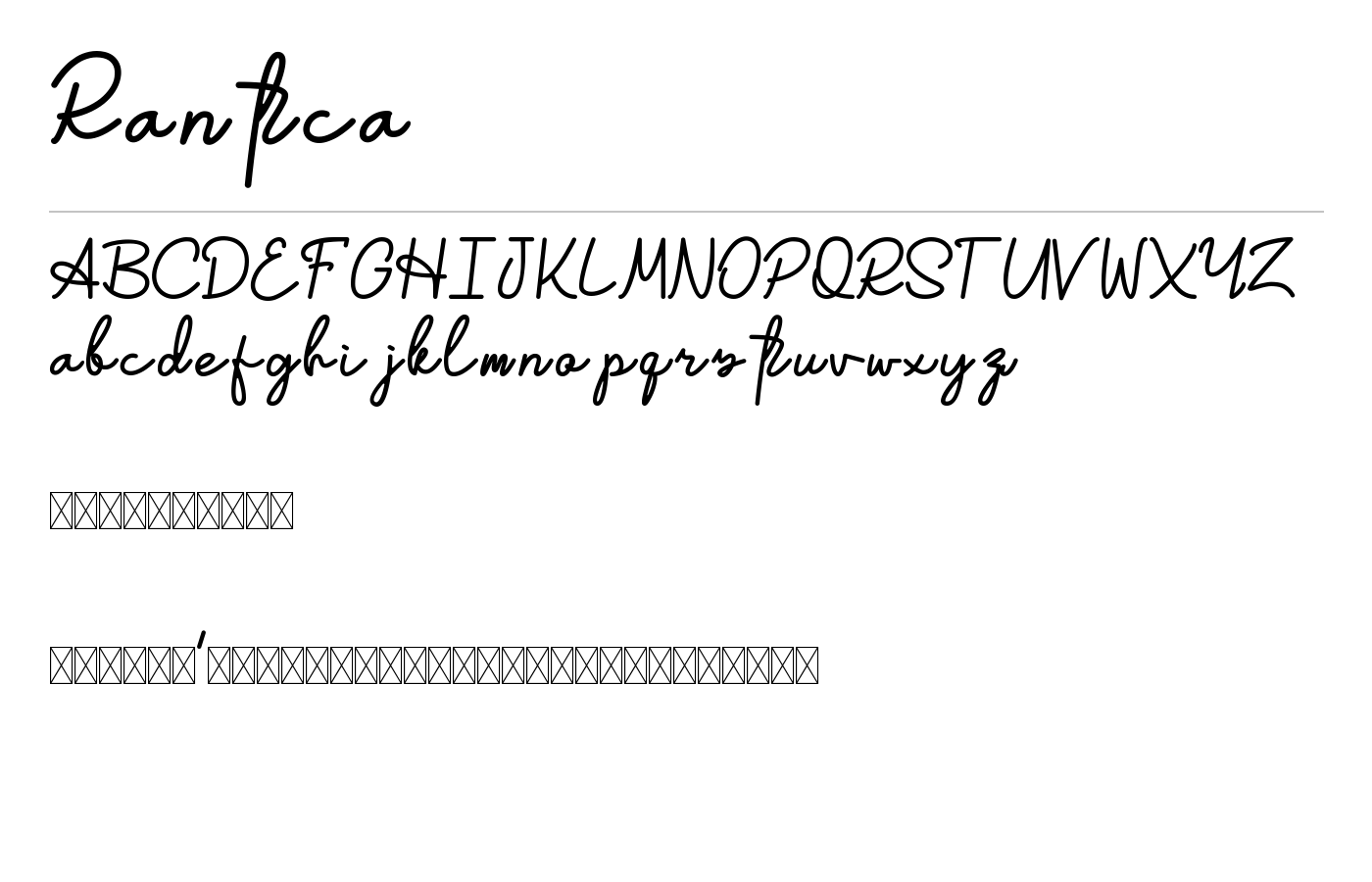 Rantca Font preview