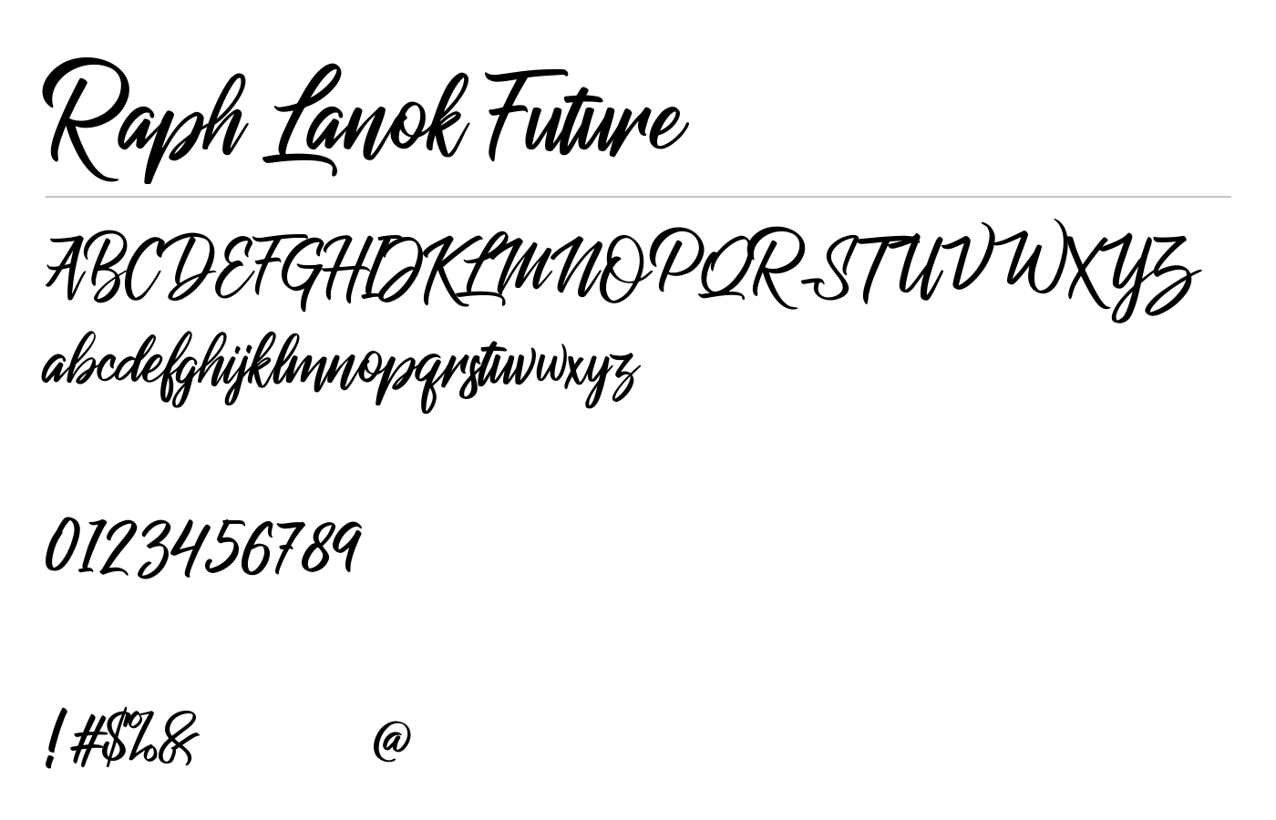 Raph Lanok Typeface preview