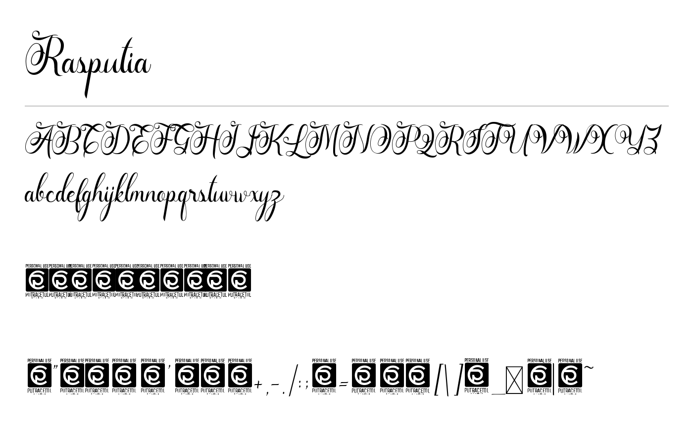 Rasputia Font preview