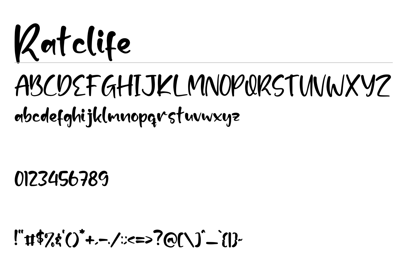 Ratclife Font preview