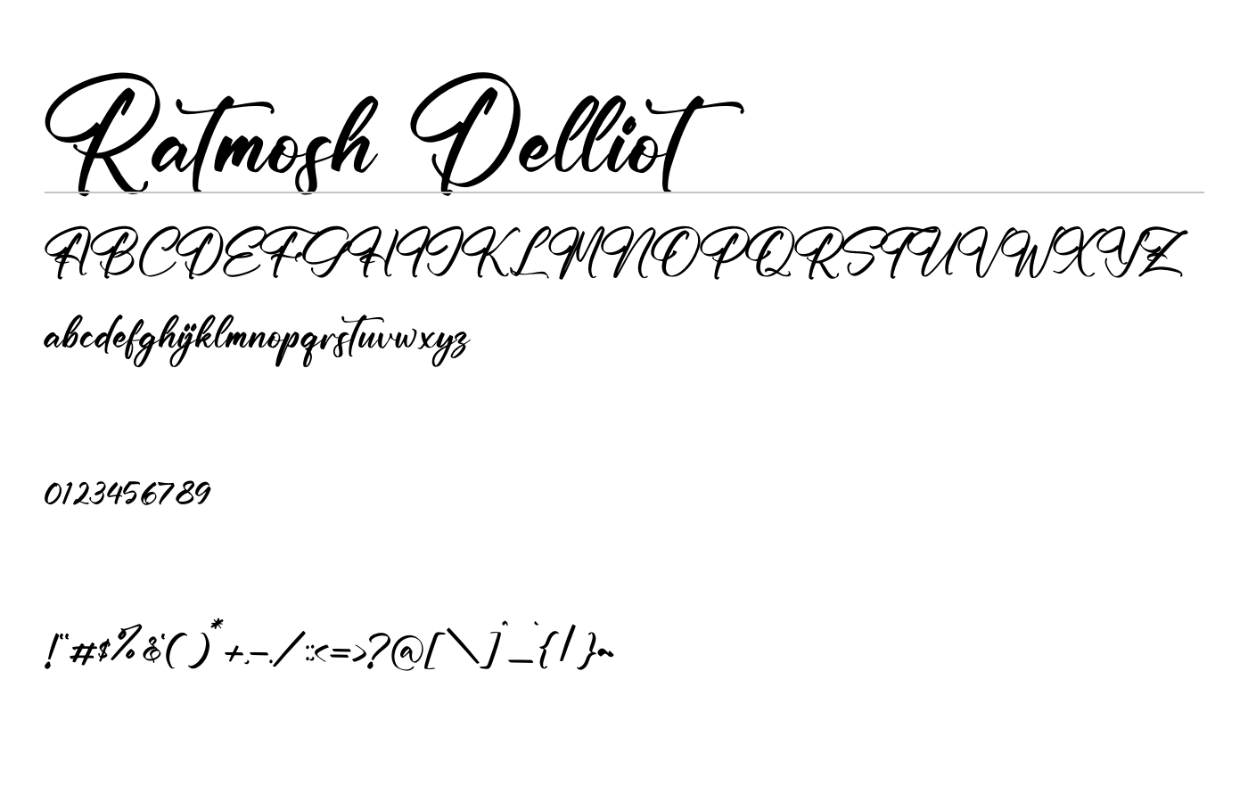 Ratmosh Delliot Font preview