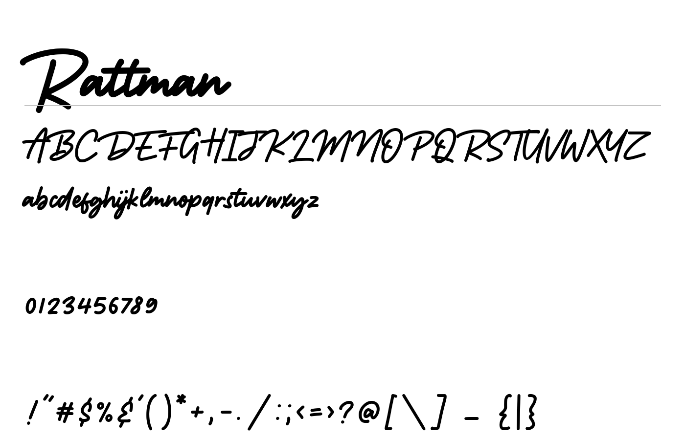 Rattman Font preview