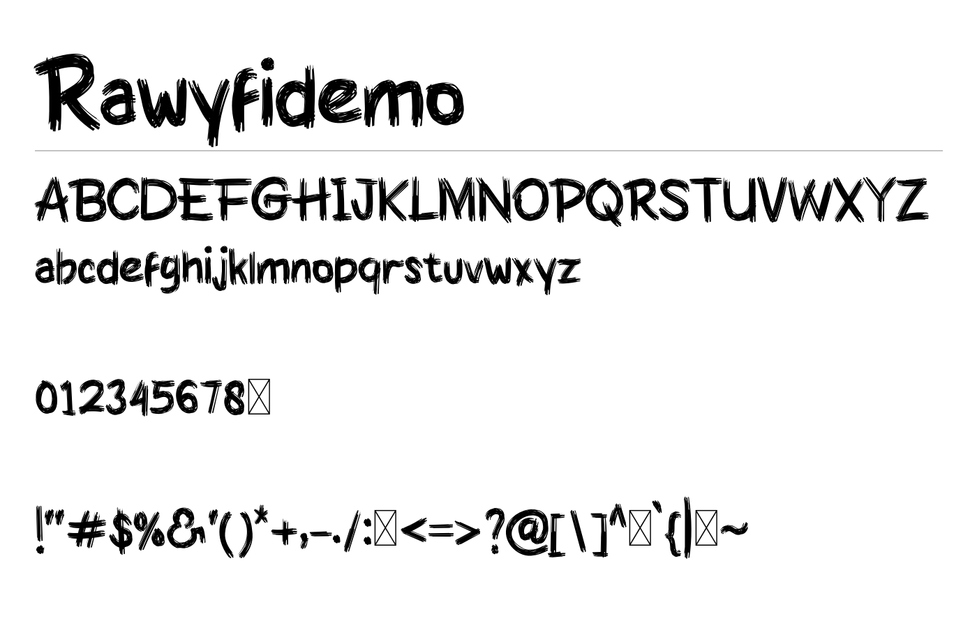 Rawyfi Font preview