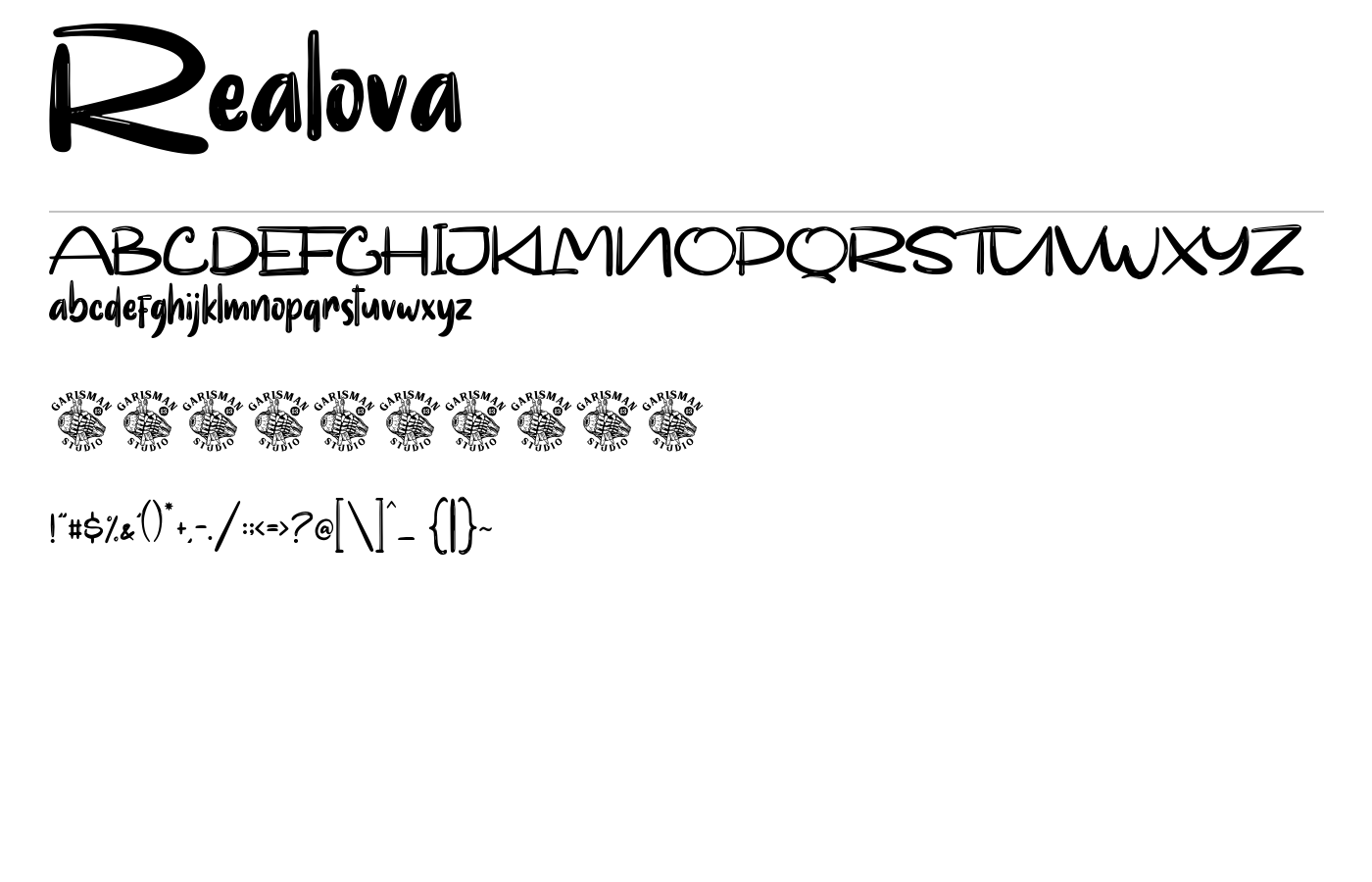 Reallova Font preview