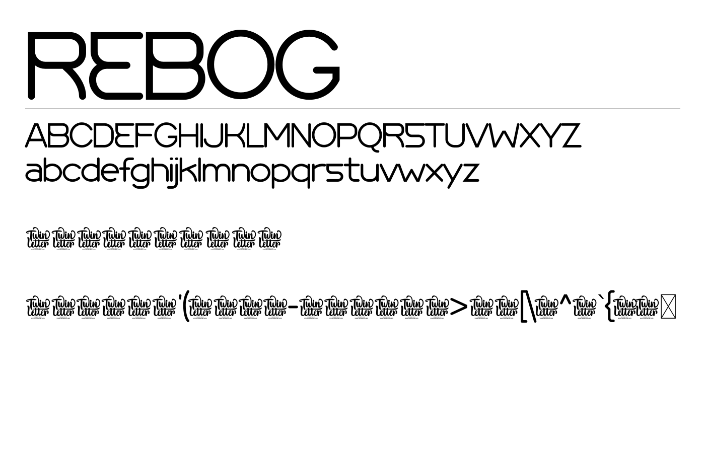 Rebog Font preview