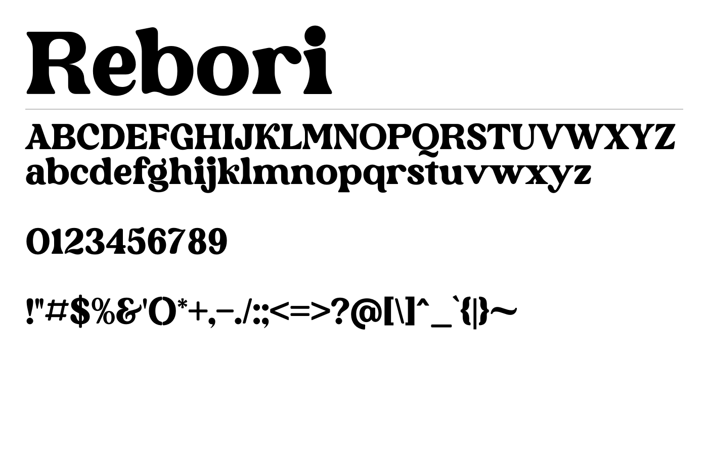Rebori Modern Font preview
