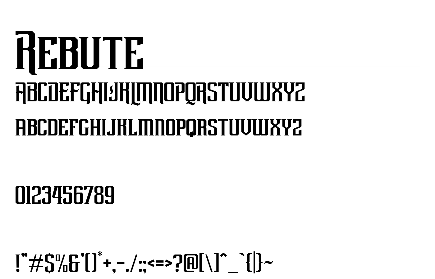 Rebute Font preview