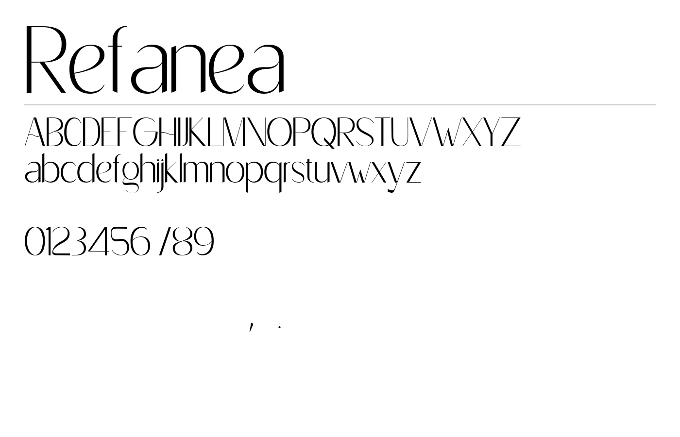 Refanea Font preview