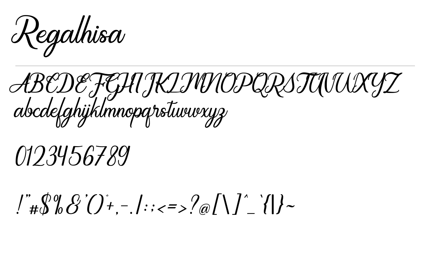 Regalhisa Font preview