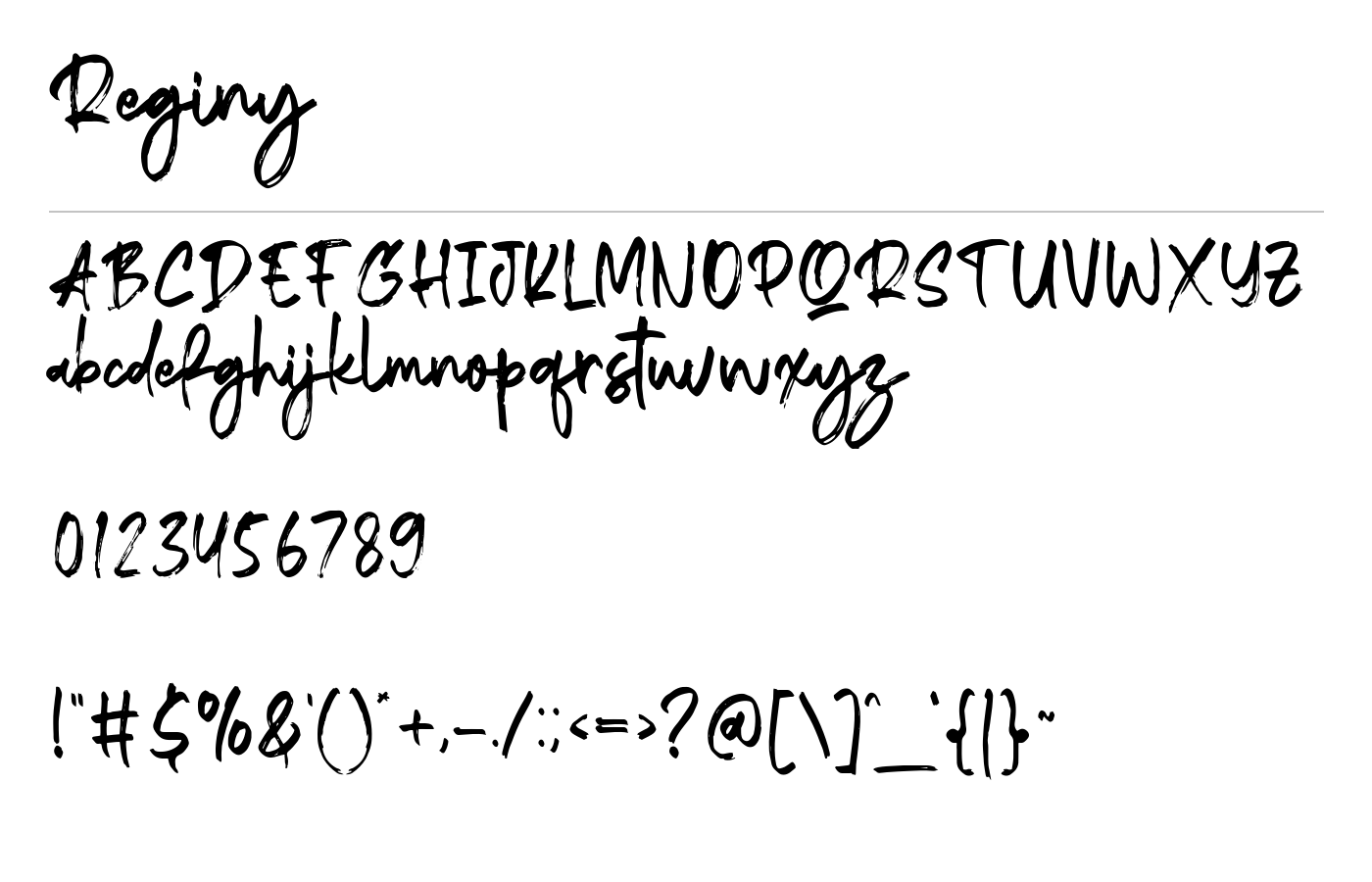 Reginy Font preview