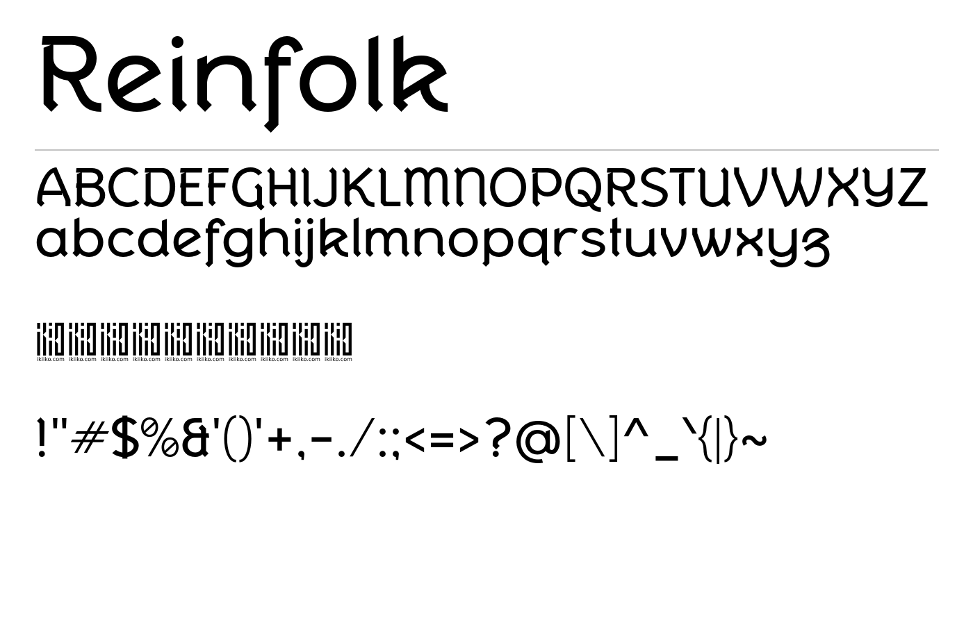 Reinfolk Font preview