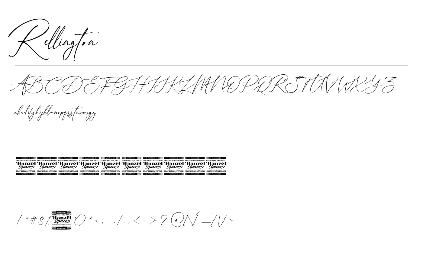 Rellington Font preview