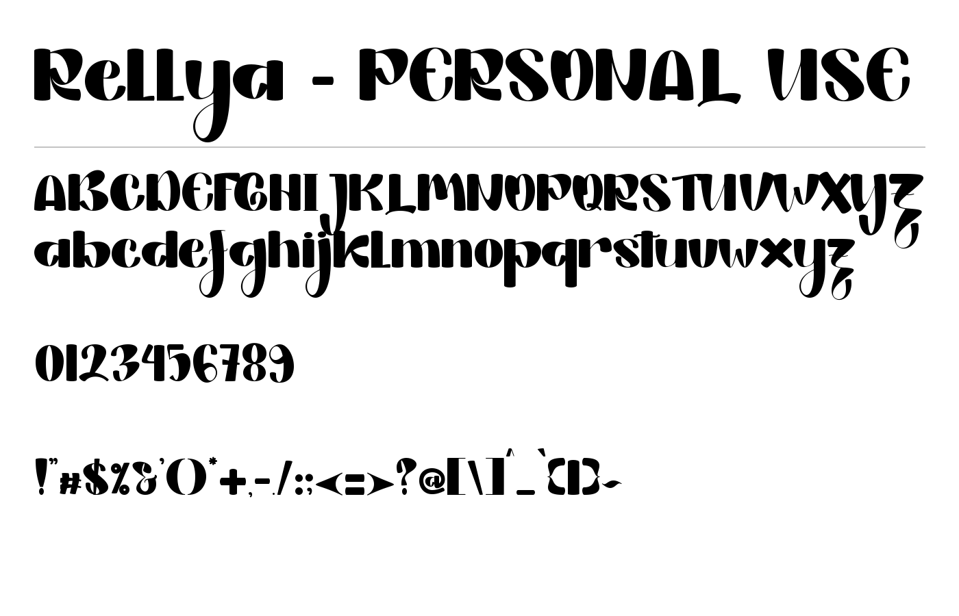 Rellya Font preview